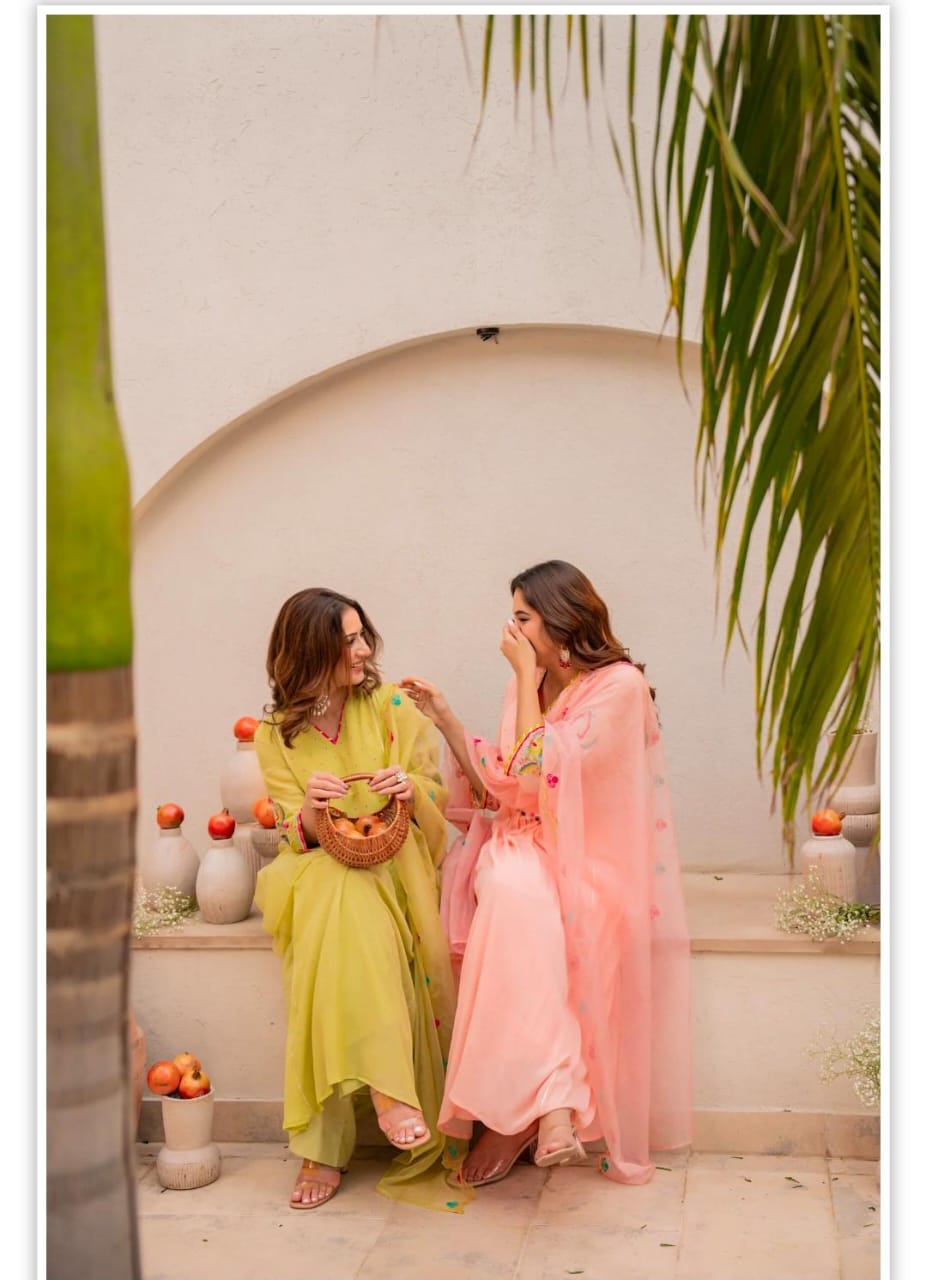 Lemon Zest Anarkali Suit Set