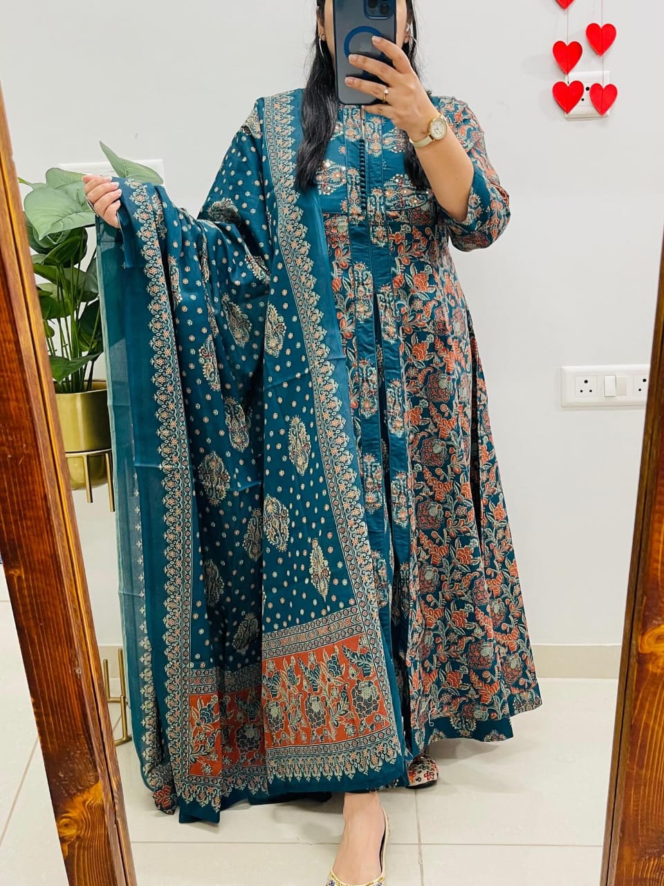 Premium Rich Floral Print Cotton Suit in Anarakali Style🥳🥳