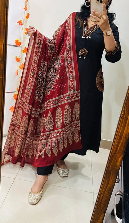 Premium Heavy Rich Dhabu Cotton Aline Suit🥳🥳