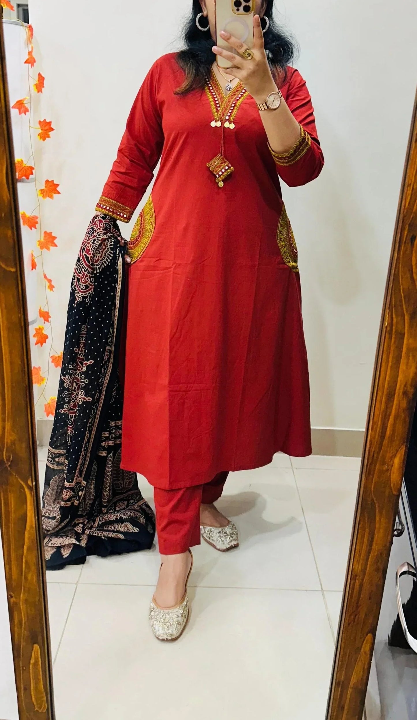 Premium Heavy Rich Dhabu Cotton Aline Suit