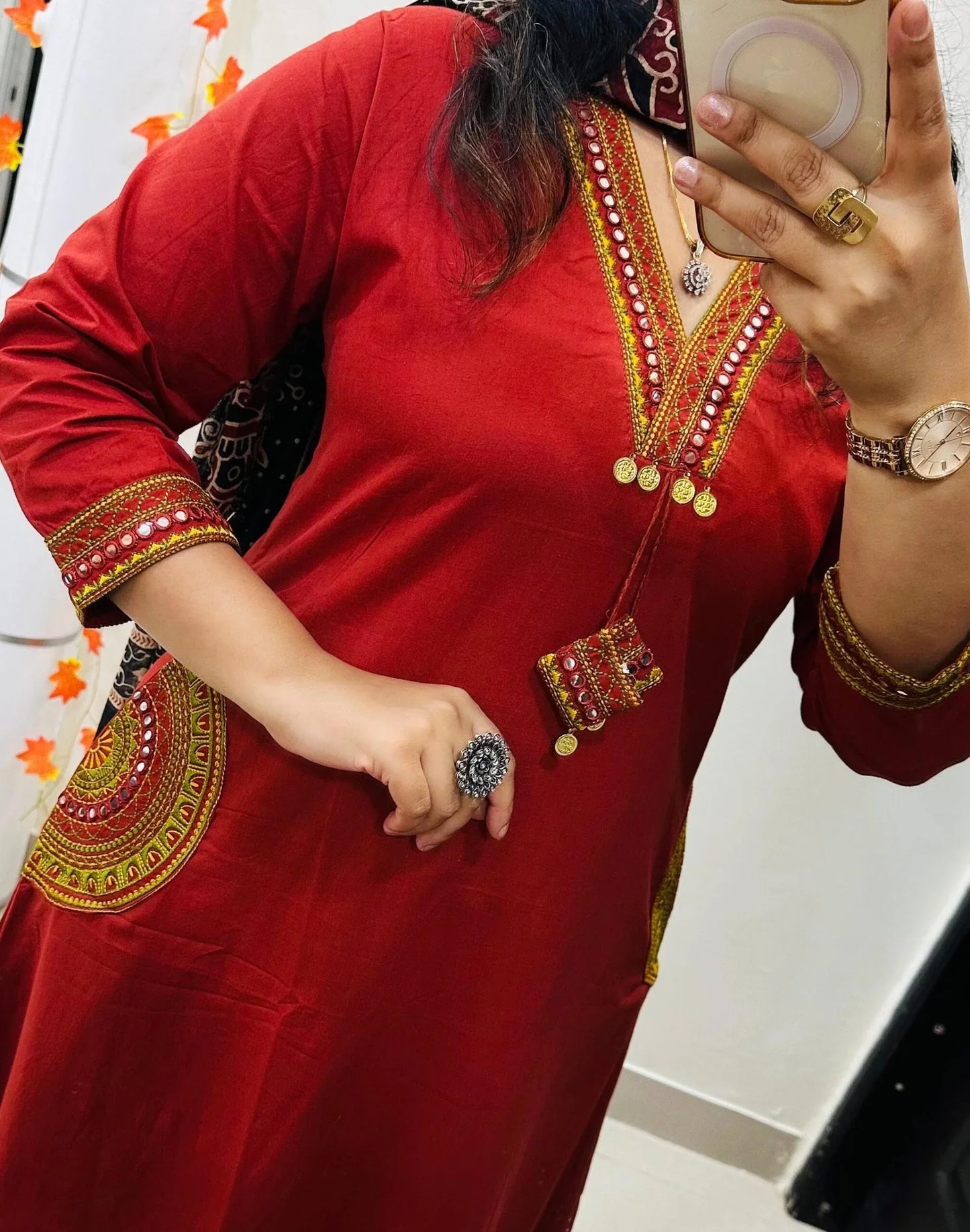 Premium Heavy Rich Dhabu Cotton Aline Suit