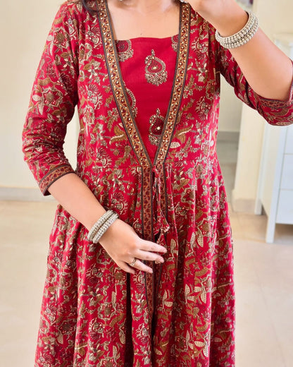 Stylish Straight Kurti With Pant And Dupatta Set