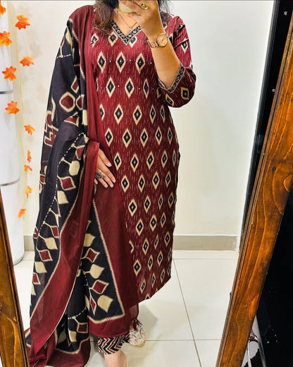 Libas Kurta Stylish Kurti With Bottom And Dupatta Set