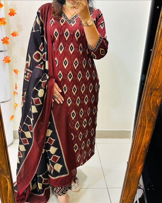 Libas Kurta Stylish Kurti With Bottom And Dupatta Set