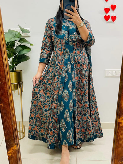 Premium Rich Floral Print Cotton Suit in Anarakali Style🥳🥳