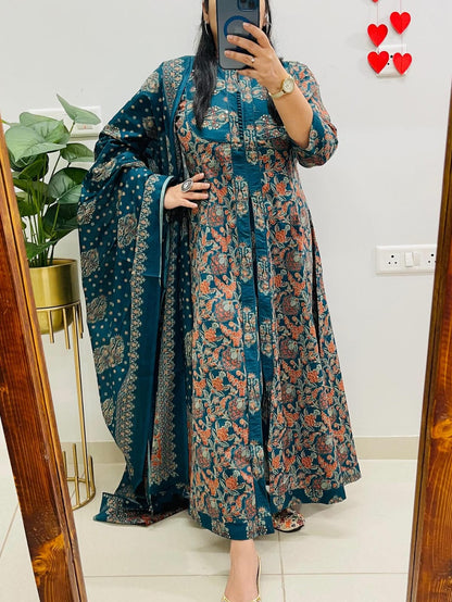 Premium Rich Floral Print Cotton Suit in Anarakali Style🥳🥳