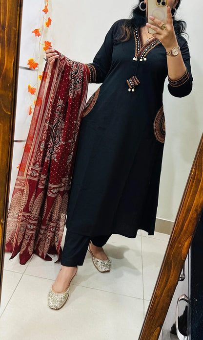 Premium Heavy Rich Dhabu Cotton Aline Suit🥳🥳