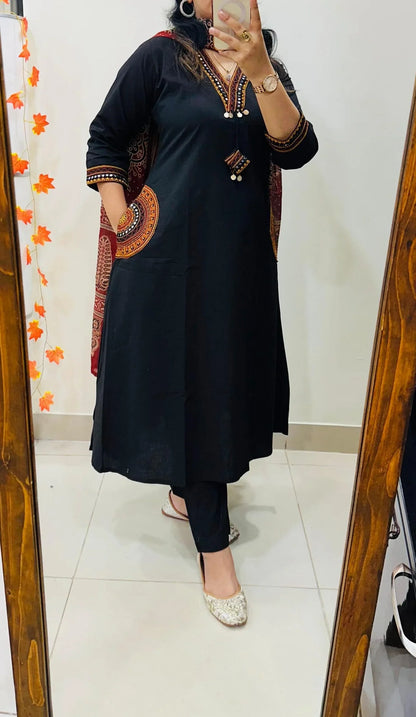 Premium Heavy Rich Dhabu Cotton Aline Suit🥳🥳